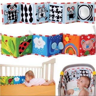 TAF TOYS 黑白床圍觸感立體早教嬰兒寶寶益智布書, 甲蟲(現貨)