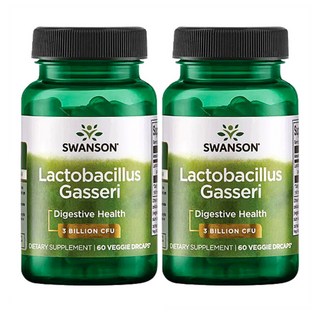 [스완슨] 락토바실러스 가세리 30억 CFU 체중관리 식물성 캡슐 60정 X 2통 (2개월분), 2개