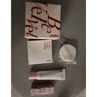 [신상품 본품+리필] 에스쁘아 프로 테일러 비벨벳 뉴클래스 SPF34 PA++ 커버 쿠션, 1개, 베이지 본품+글로우 미니 4종 SET