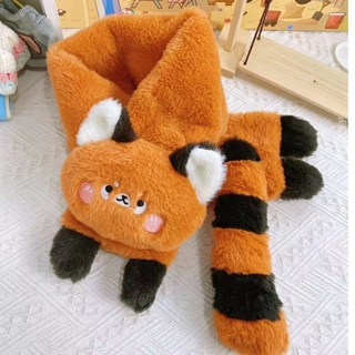 卡通系列毛絨圍巾保暖秋冬款立體保暖女款圍巾女生閨蜜生日禮物