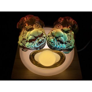 畫意坊 招財貔貅手鏈 琉璃工藝 風水擺件 七彩琉璃貔貅一對