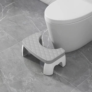 浴室馬桶墊腳凳 防滑加厚U型設計 兒童成人孕婦通用 安全穩固防滑墊高凳, 星空灰