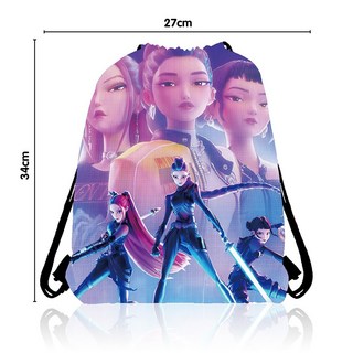 獵魔女團禮物收納袋束口袋卡通綠毛怪裝飾禮品促銷袋跨境新品