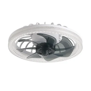 조명이 있는 천장 선풍기 리모컨이 소켓 팬 밝기 조절 모던 플러시 마운트 로우 프로파일 Ceili, [01] Dark Brown