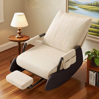 편안한 1인용쇼파 사무실 휴식 리클라이너 신축 페달 리클라이너쇼파, 그레이+블랙