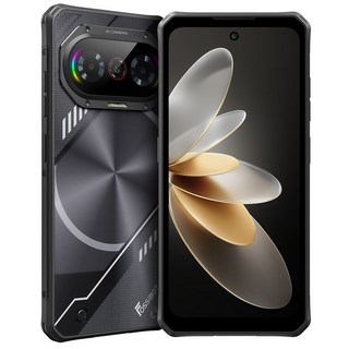 Fossibot F114 三防手機 16GB+128GB 6.67吋 安卓15 動態燈光 輕巧機身 微距鏡頭, 黑色, 128GB