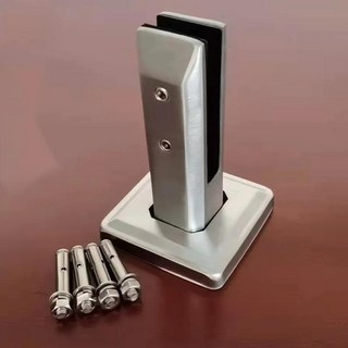 실내 바닥 스탠딩 계단 발코니 유리 클립 포스트 난간 클램프, 크기: 4. 200mm Black, 1개