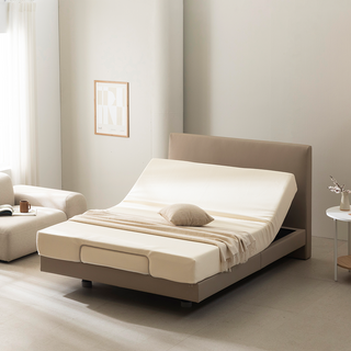 오키멧 스페셜 모션베드 SS Q K 헤드보드 HR 메모리 매트리스 세트 리클라이너 모션침대, 베이지