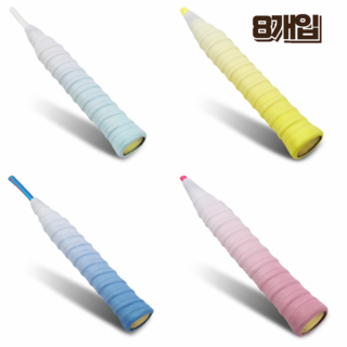 홈앤힐링 배드민턴 그립테이프 밀리지않는 오버그립, 8개, 컬러 혼합