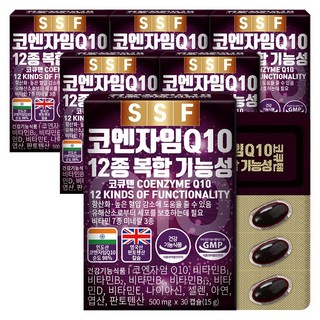 순수식품 코엔자임Q10 코큐텐 비오틴 엽산 아연, 30정, 6박스