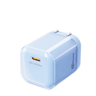 【小冰塊】45W氮化鎵快充組 支援iPhone 17/16 Pro Max/Android GaN迷你PD充電器, 1個, 快充頭, 蓝色