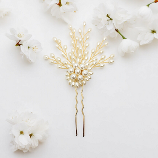 금명 한국생산 고급 한복뒤꽂이 자목련 비녀 뒤꽂이 장식 핸드메이드 머리장식 돌잔치 한목 진주 머리장식