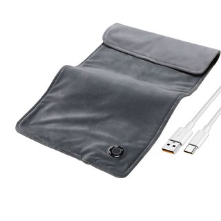 Garrl USB 온열 패드 발열담요 온찜질 온열매트 담요 3단계 온도 조절 물세탁 가능, 그레이