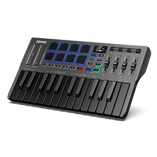 Donner 도너릴 MIDI 키보드 25키 8드럼패드 소프트웨어 제공 40무료강의 포함 DMK-25, 1개