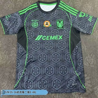 25-26老虎隊二客場泰版足球服，最新賽季球迷版球衣，透氣運動上衣，多款俱樂部國家隊球衣可選, 二客場,3XL