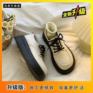 學院風厚底小皮鞋 復古英倫風格