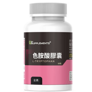 UrSUPPLEMENTS 色胺酸膠囊 L-色胺酸 甘胺酸鎂 全素配方, 1個, 60顆