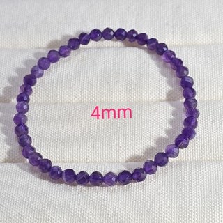 晶寶水晶 紫水晶 手鍊 手環 手珠 刻面珠 3mm 4mm 天然