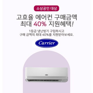 캐리어 소상공인 냉난방기 최대 40% 지원 1등급 벽걸이 9평 CSV-Q097A 냉온풍기 에어컨 WHIIN