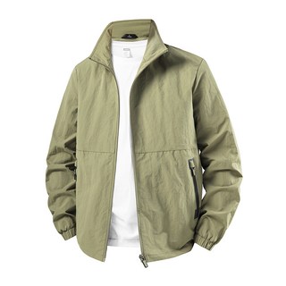 男士休閒立領夾克 中青年防風寬鬆外套