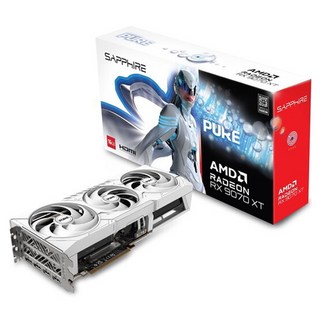 SAPPHIRE Pure Radeon Gaming OC 16GB顯示卡 白色, RX9070XT