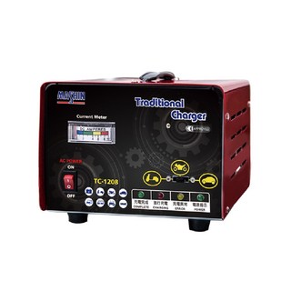 麻新電子 汽機車專用全自動鉛酸電池充電器 TC-1208, 1個, 24cm