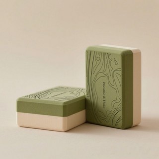 Homi Zon 고밀도 EVA 요가블럭 친환경 소재 무취 홈트 헬스 스트레칭, 2개, 그린