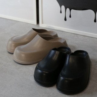 Puffy Slides 厚底舒服軟拖鞋, 淺咖, 42-43(27.5cm內)