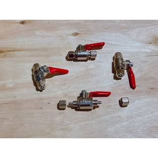 勁力空壓機械 台製雙頭飛速考克 飛速由任開關 金屬球閥 進水開關 RO逆滲透淨水器, 3/8(3分） or 10mm