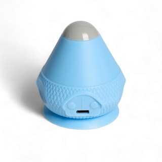 【24H台灣現貨秒出】電動吸附式筋膜球 熱敷按摩球 肩頸按摩神器 瑜珈足底按摩放鬆, 晴空藍(電子版), 1個