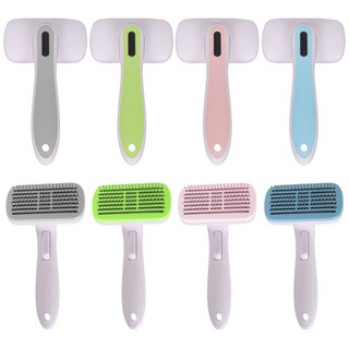 펫후드 반려동물 자동브러쉬 / 털정리 오토 빗 강아지 고양이, 장모용, 핑크, 1개