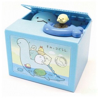 角落小夥伴 吃錢箱存錢筒 恐龍 藍 日本正版授權, 1個