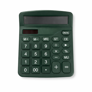 다용도 사무 가정 탁상용 파스텔 계산기, 1개, 다크그린