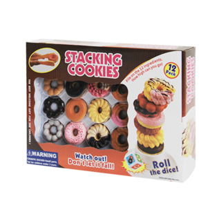 玩具 親子互動遊戲 提升手眼協調 激發創造力 角色扮演甜點玩具, 甜甜圈疊疊樂, 1個