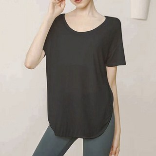 JANGSABU 寬鬆版型瑜珈皮拉提斯短袖T恤