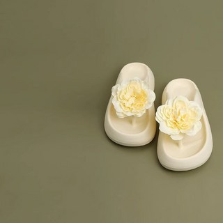 厚底人字拖女夏季新款時尚花朵沙灘防滑涼拖鞋