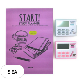 미소로 수능대박 스터디플래너 세트, 5세트, 핑크