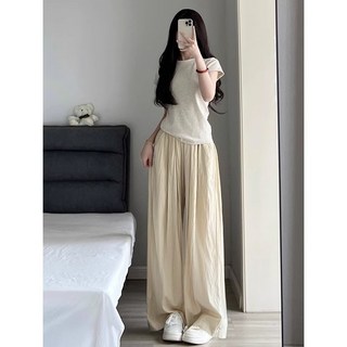 山本褲 闊腿褲 休閒長褲 高腰顯瘦寬鬆垂墜感落地長褲女