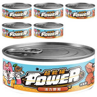 COUCH POTATO Power 超能貓咪主食罐 活力野鮭 美味肉泥質地 鎖住鮮肉精華, 80g, 6罐