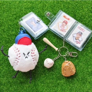 쑈피엔스 KBO띠부씰 큐티 미니 앨범+키링 SET, 글로브세트, 투명