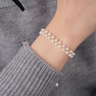 臺灣出貨 復古巴洛克珍珠卡扣手鍊法式輕奢小衆氣質百搭手環時尚高級感手飾