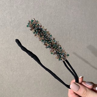 梅子醬 盤髮器 法式復古丸子頭盤髮器 網紅懶人珍珠鑽編髮 花苞造型神器 扭扭盤髮神器 水晶髮飾