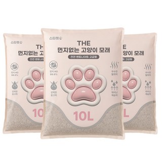 THE 먼지없는 벤토나이트 고양이모래, 무향, 1개, 30L