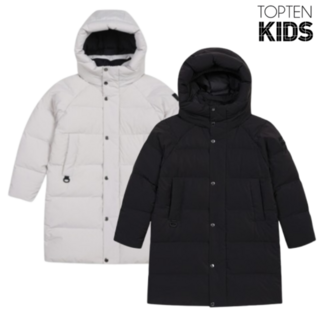 [매장출고] 탑텐키즈 롱패딩 아동공용 헤비다운 등하교 활동편한 따뜻한 초등학생 캠핑장 썰매장 스키장 아웃도어점퍼