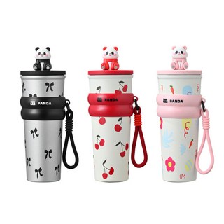 316 스텐 텀블러 빨대 포함 귀여운 보냉컵 차량용 캠핑 보온컵 HW155, 1개, 700ml, 레드