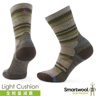 美國 SmartWool 女 全輕量減震瑪格麗特條紋美麗諾羊毛中長襪 彈性排汗運動襪 小腿襪