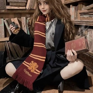 그리핀도르 해리포터 할로윈데이 굿즈 넥타이 마법학교 겨울 코스튬 목도리, 레드(그리핀도르)