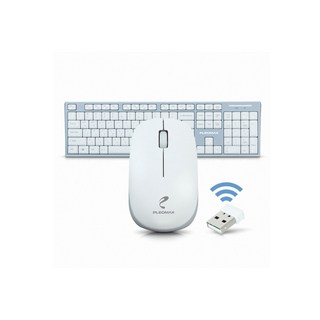 [PLEOMAX] 무선 키보드 마우스 합본 AVEC-WMK110, 화이트