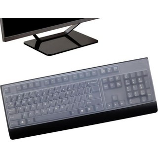 삼성 데스크탑 PC 키보드 보호커버 초박형 고투명 방수 무소음 방진 내마모성 실리콘 커버 17-19인치445 x 140mm 컴퓨터 호환, デスクトップ（2）