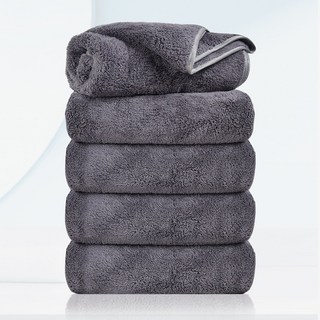 FASEN 수건 이탈리아 5성급 호텔수건 200수 코마사 타올 먼지없는수건, 그레이, 5개